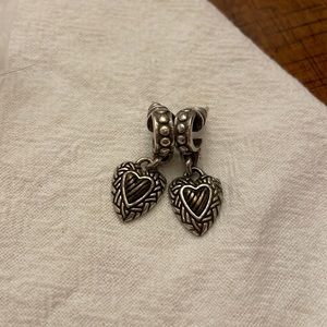 Brighton Two Tone Heart Dangle Earrings